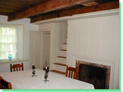 Dining room and staircase in the house