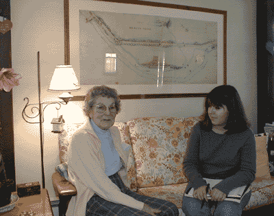 Fran Lutz and Sona Grigoryan in Prattsville, March 2000