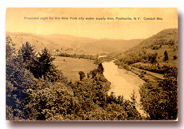 Proposed Prattsville Dam - click to return to postcard collection