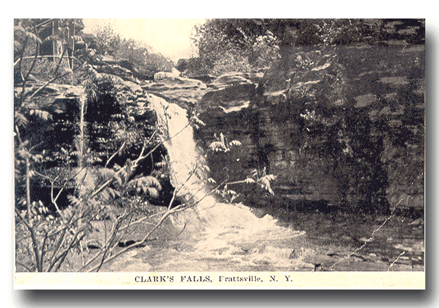 Clark's Falls, Prattsville - click to return to postcard collection