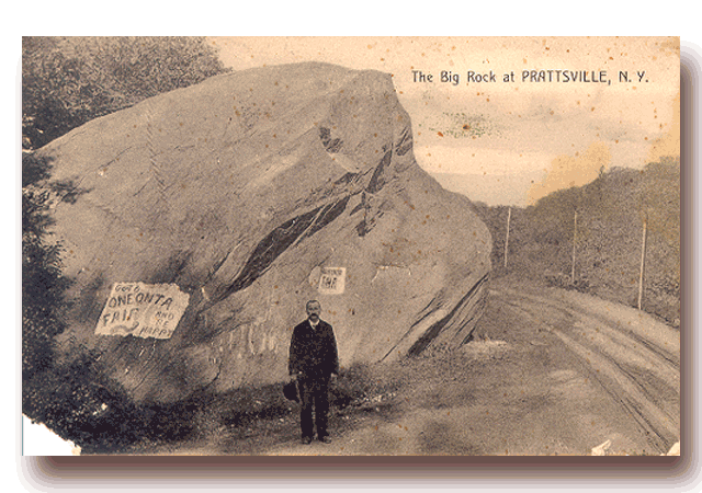 The Big Roack in Prattsville - click to return back to the poctcard collection