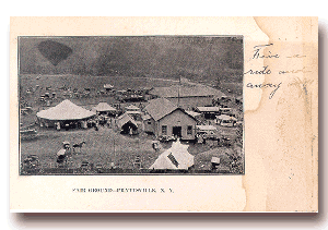 Fair Ground in Prattsville - click to see full size postcard