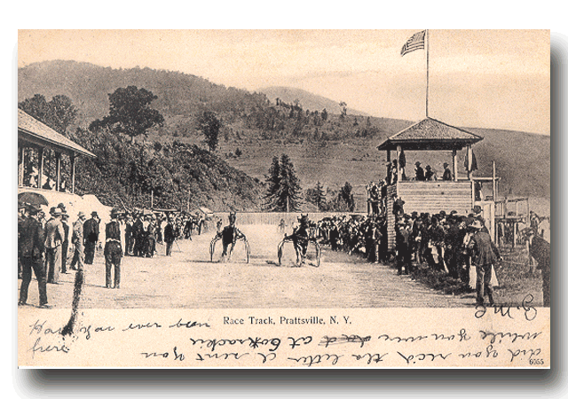 The Prattsville Racetrack - click to return to postcard collection