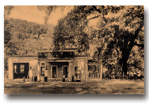 O'Hara's Service station - click to see full size postcard