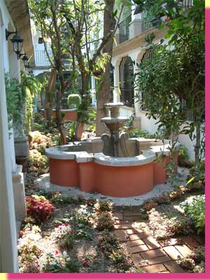 This private garden in front of the apartment doors and windows - click to see a larger image