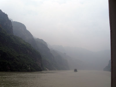 The third of the Three Gorges on the Yangtze River, below the new dam ... click to see a large image
