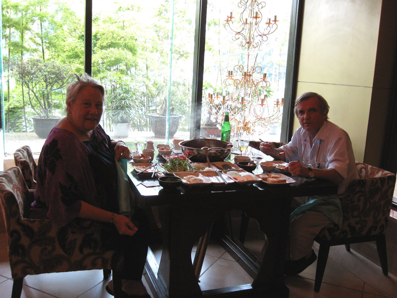 Fabulous lunch of Chongqing hotpot ... click to see a large image. 